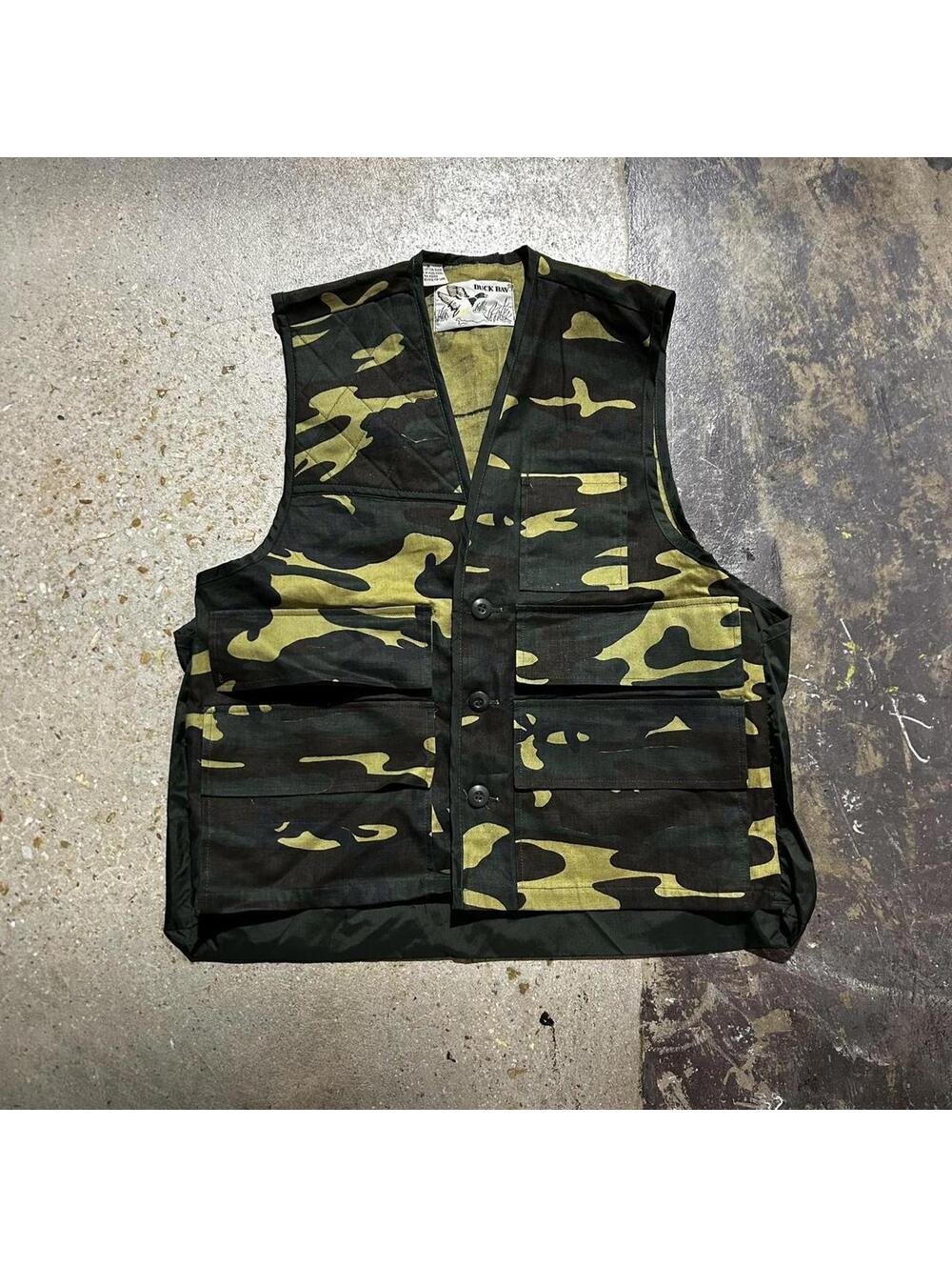 Vintage Deadstock camo Duck Bay hunting vest